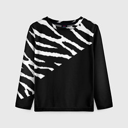 Лонгслив детский Полосы зебры с черным, цвет: 3D-принт