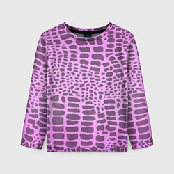Детский лонгслив Розовая рептилия