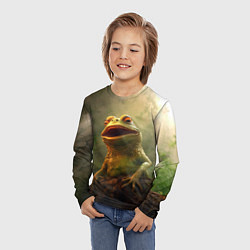 Лонгслив детский Удивленная Пепе, цвет: 3D-принт — фото 2