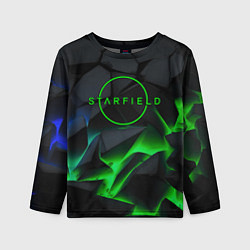 Лонгслив детский Stafield logo green fire, цвет: 3D-принт