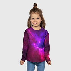 Лонгслив детский Бескрайнее космическое пространство - галактика, цвет: 3D-принт — фото 2