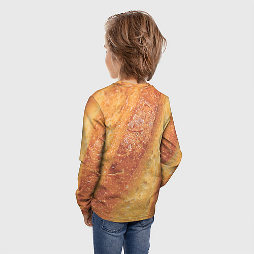 Детский лонгслив Корочка батона / 3D-принт – фото 4