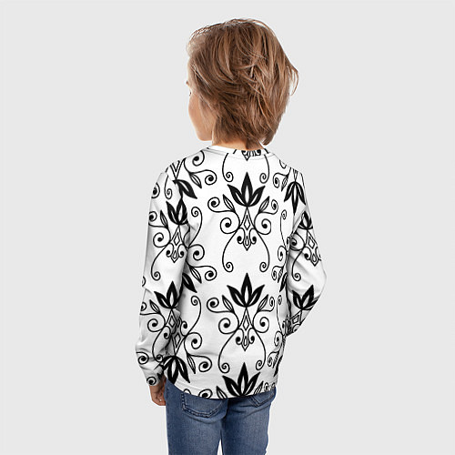 Детский лонгслив Royal Lily - pattern / 3D-принт – фото 4