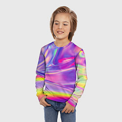 Лонгслив детский Радужное северное сияние, цвет: 3D-принт — фото 2