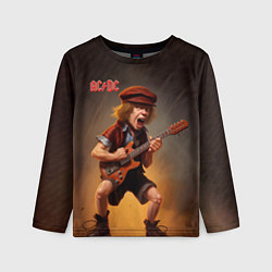 Лонгслив детский ACDC art, цвет: 3D-принт