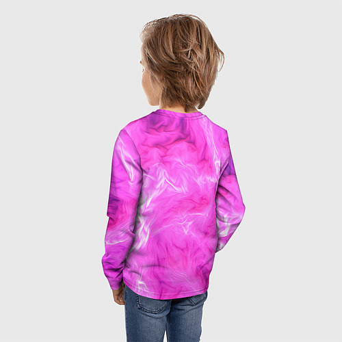 Детский лонгслив Розовый нежный фон / 3D-принт – фото 4