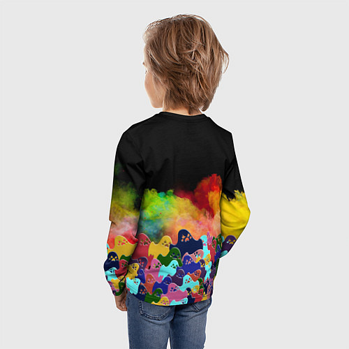 Детский лонгслив Приведения из дыма / 3D-принт – фото 4