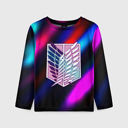 Детский лонгслив Attack on Titan stripes neon