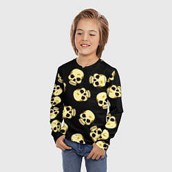 Лонгслив детский Черепки для хэллоуина, цвет: 3D-принт — фото 2