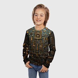 Лонгслив детский Паттерн в древне-египетском стиле, цвет: 3D-принт — фото 2
