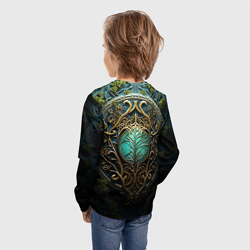 Детский лонгслив Кельты: древо жизни / 3D-принт – фото 4
