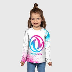 Лонгслив детский Dongfeng neon gradient style, цвет: 3D-принт — фото 2