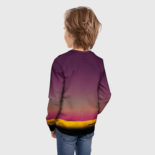 Детский лонгслив Cool kangaroo - ai art / 3D-принт – фото 4