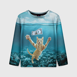 Лонгслив детский Nirvana Cat, цвет: 3D-принт