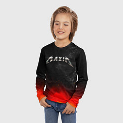 Лонгслив детский Максим в стиле Металлика - огонь и искры, цвет: 3D-принт — фото 2