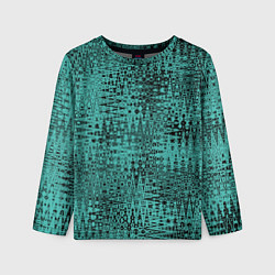 Лонгслив детский Абстракция сине-зелёный, цвет: 3D-принт