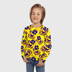 Лонгслив детский Killa music neon, цвет: 3D-принт — фото 2