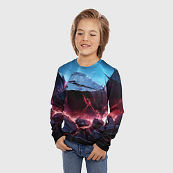 Лонгслив детский Разлом больших камней, цвет: 3D-принт — фото 2