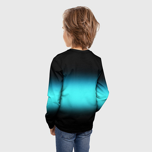 Детский лонгслив Sponge Bob - rock guitarist - ai art / 3D-принт – фото 4