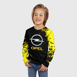 Лонгслив детский Opel желтые краски, цвет: 3D-принт — фото 2
