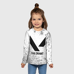 Лонгслив детский Valorant glitch на светлом фоне, цвет: 3D-принт — фото 2