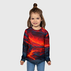 Лонгслив детский Текущая магма, цвет: 3D-принт — фото 2