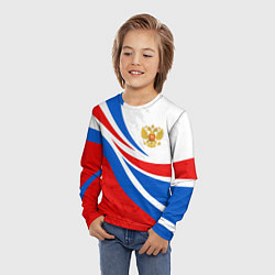 Лонгслив детский Россия - спортивная униформа, цвет: 3D-принт — фото 2