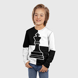 Лонгслив детский Шахматы - ферзь, цвет: 3D-принт — фото 2