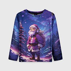 Лонгслив детский Cartoon Santa, цвет: 3D-принт