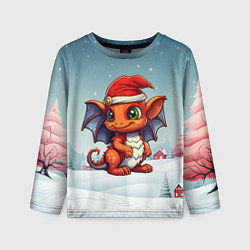 Лонгслив детский Символ нового 2024 года дракон, цвет: 3D-принт