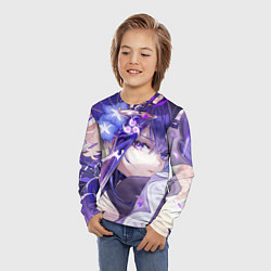 Лонгслив детский Genshin Impact Райден, цвет: 3D-принт — фото 2