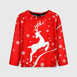 Лонгслив детский Christmas deer, цвет: 3D-принт
