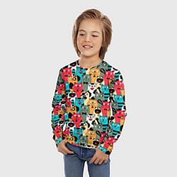 Лонгслив детский Мультяшные коты, цвет: 3D-принт — фото 2