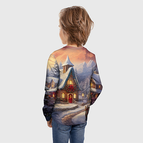 Детский лонгслив Дракоша 2024 новогодний символ года / 3D-принт – фото 4