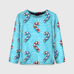 Детский лонгслив Новогодний леденец трость