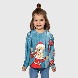 Лонгслив детский Подарок от снегурочки, цвет: 3D-принт — фото 2