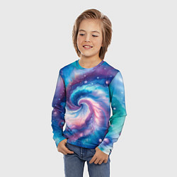 Лонгслив детский Галактический тай-дай, цвет: 3D-принт — фото 2