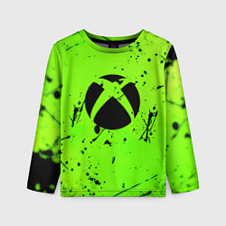 Лонгслив детский Xbox кислотный стиль, цвет: 3D-принт