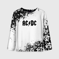 Лонгслив детский AC DC anarchy rock, цвет: 3D-принт