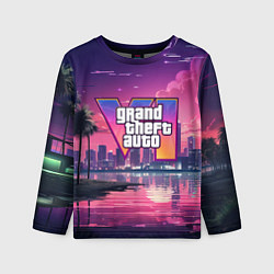 Лонгслив детский GTA 6 nigh city, цвет: 3D-принт
