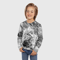 Лонгслив детский Воин с топором и медведь, цвет: 3D-принт — фото 2
