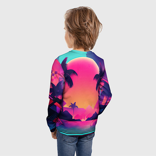 Детский лонгслив GTA 6 закат солнца / 3D-принт – фото 4