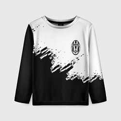 Лонгслив детский Juventus black sport texture, цвет: 3D-принт