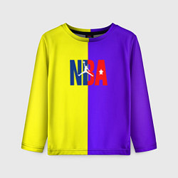 Лонгслив детский NBA sport полосы, цвет: 3D-принт