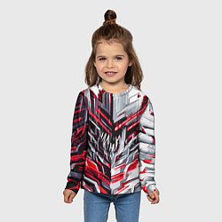 Лонгслив детский Адские линии киберпанк, цвет: 3D-принт — фото 2