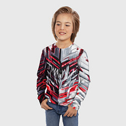 Лонгслив детский Адские линии киберпанк, цвет: 3D-принт — фото 2