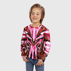 Лонгслив детский Розовый кибер доспех, цвет: 3D-принт — фото 2