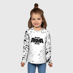 Лонгслив детский Arma 3 брызги красок экшен, цвет: 3D-принт — фото 2