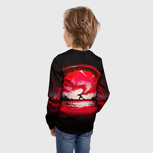 Детский лонгслив Танец в последних лучах солнца / 3D-принт – фото 4