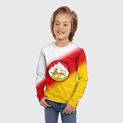 Лонгслив детский Герб Осетии на фоне, цвет: 3D-принт — фото 2
